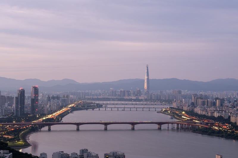 Seoul Cityscape and Han River